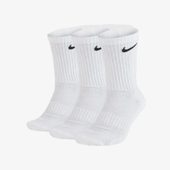 Nike Other - 3 pack Nike Everyday Crew Cushion Socks in White Size M NWT